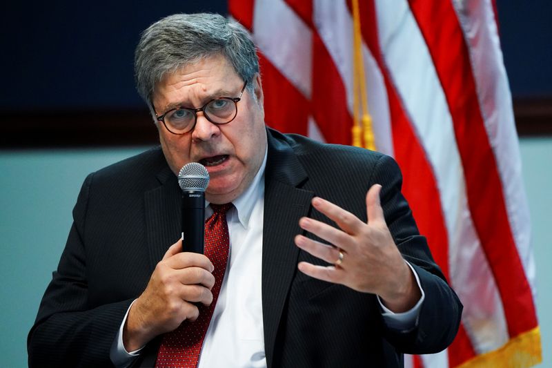 AG Bill Barr participates in a roundtable discussion about human