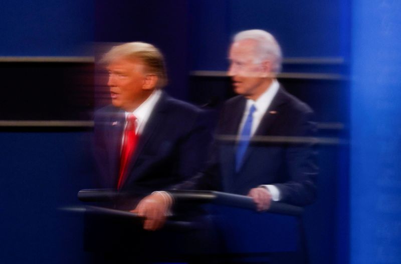President Trump and Democratic presidential nominee Biden participate in their