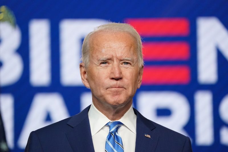 Democratic U.S. presidential nominee Biden speaks about 2020 the presidential