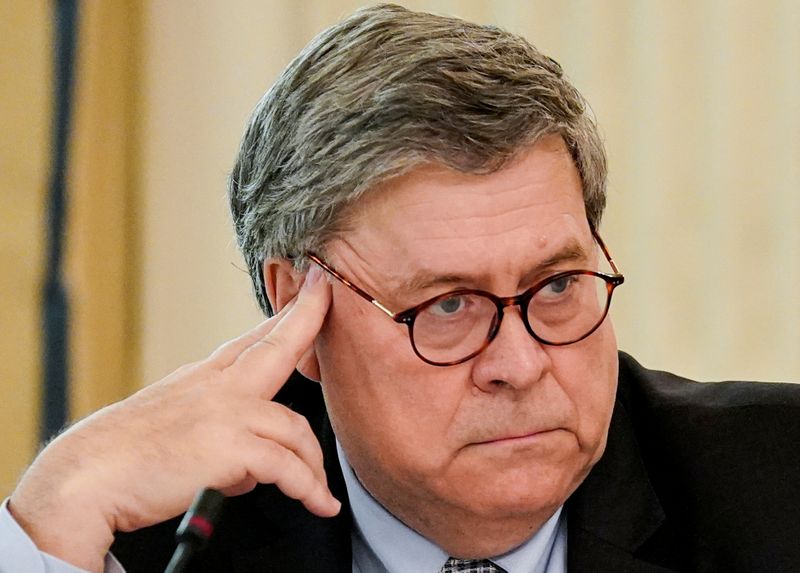 Attorney General Barr attends Trump meeting with law enforcement at