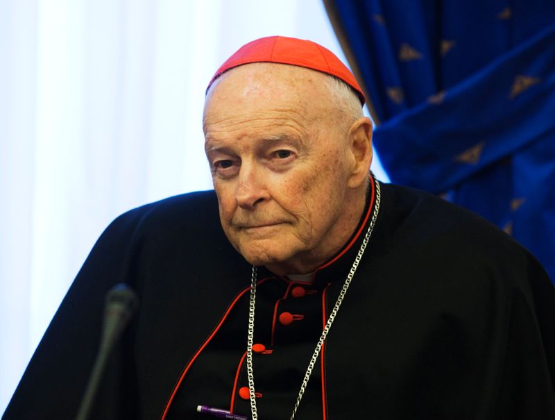 FILE PHOTO: Roman Catholic Cardinal Emeritus McCarrick looks on during