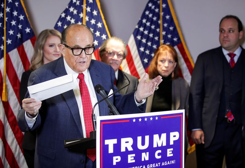 FILE PHOTO: Trump campaign representatives hold news conference on 2020