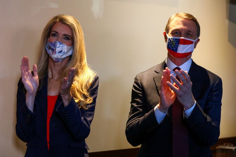 FILE PHOTO: Campaign event for senators David Perdue and Kelly