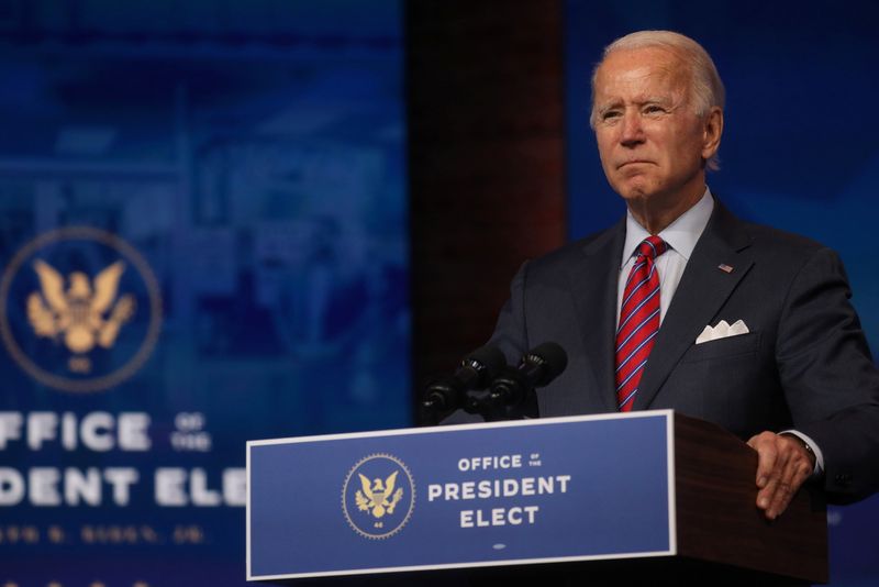 U.S. President-elect Joe Biden makes remarks on the economy from