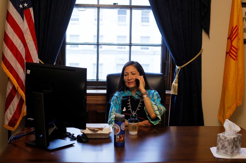 The Wider Image: Deb Haaland becomes one of first two