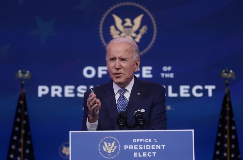 U.S. President-elect Joe Biden addresses the recent massive cyber attack