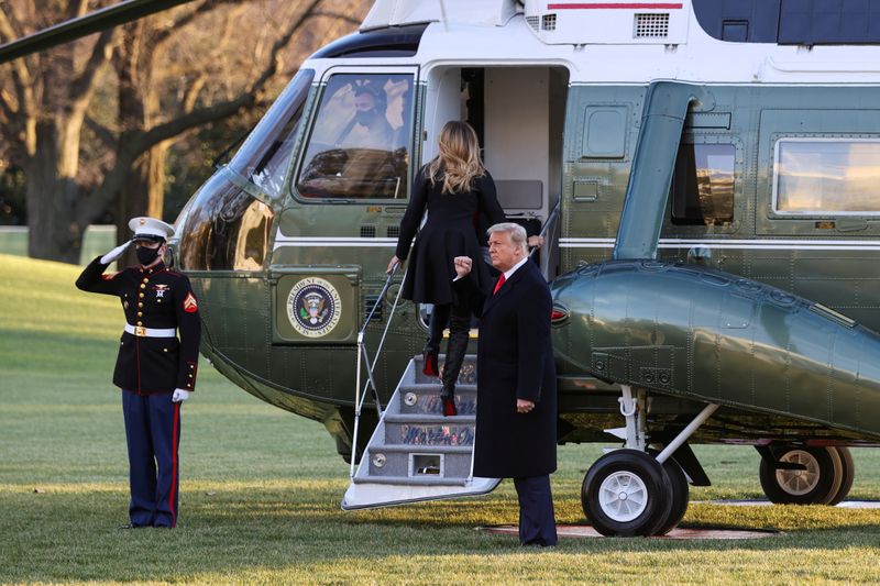 FILE PHOTO: U.S. President Donald Trump departs from the White