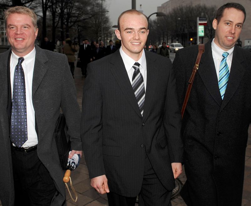 FILE PHOTO: Blackwater Worldwide guard Slatten and attorneys leave federal