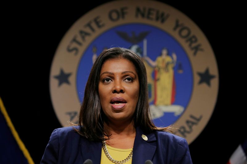 FILE PHOTO: New York State Attorney General, Letitia James, announces