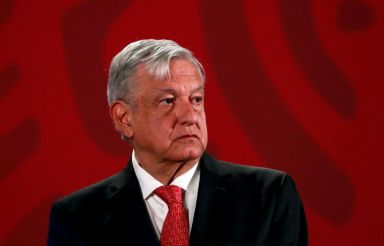 FILE PHOTO: Mexico’s President Obrador holds a news conference in