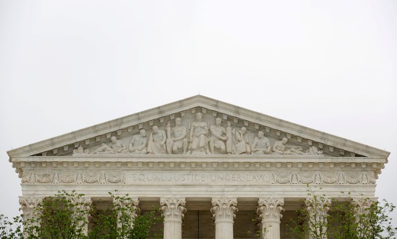 FILE PHOTO: The Supreme Court stands  in Washington