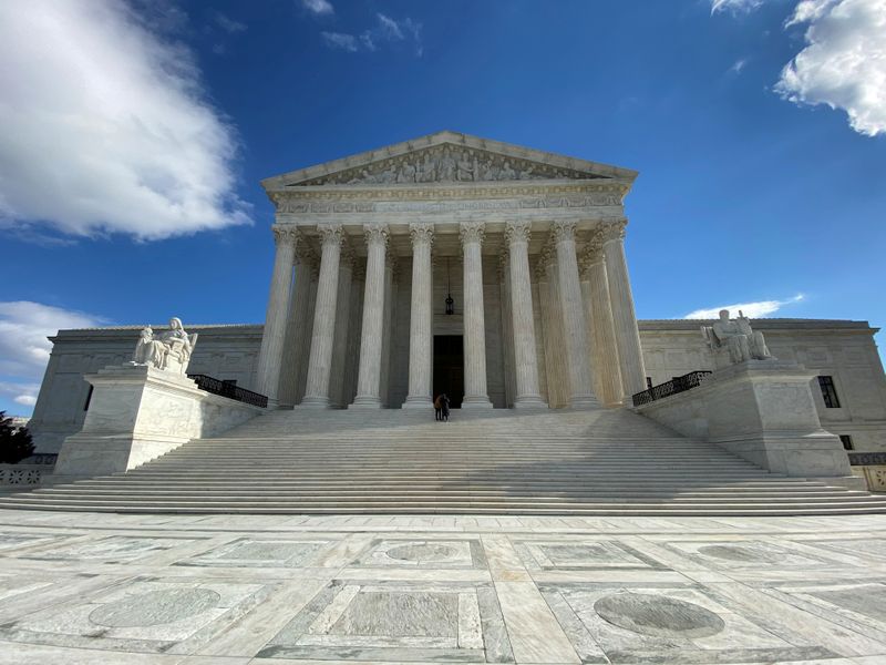 The buliding of the U.S. Supreme Court is pictured in