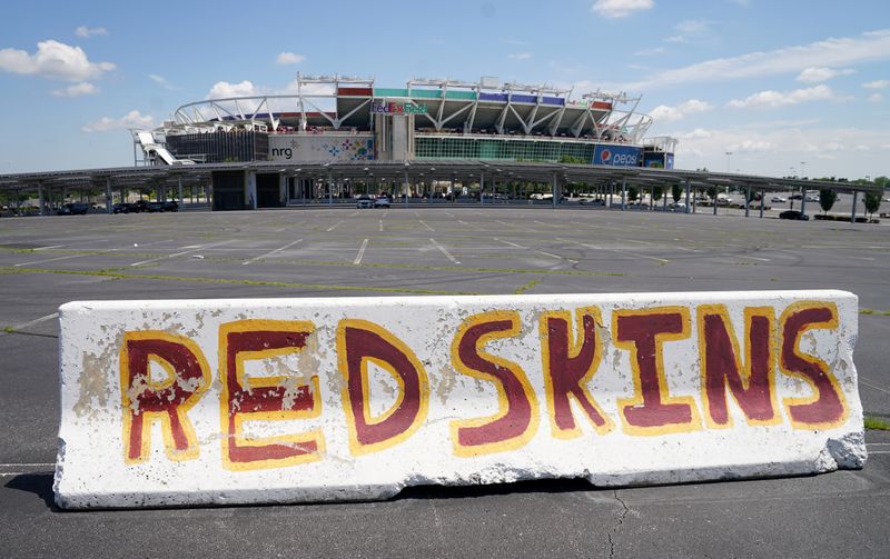 FILE PHOTO: Washington Redskins name at FedEx Field