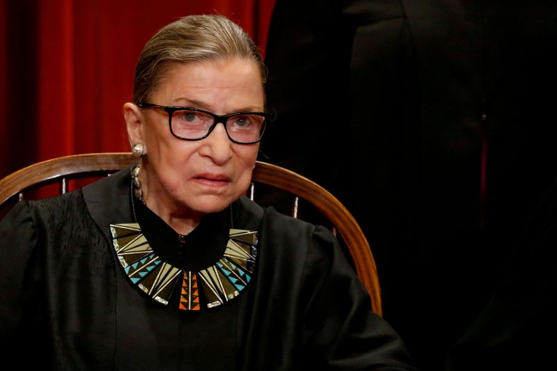 FILE PHOTO: Ginsburg participates in taking a new family photo