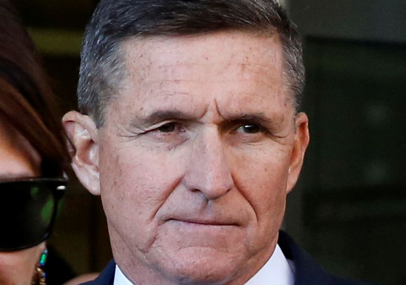 Former U.S. national security adviser Flynn departs after sentencing hearing