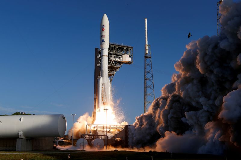 A United Launch Alliance Atlas V rocket carrying NASA’s Mars