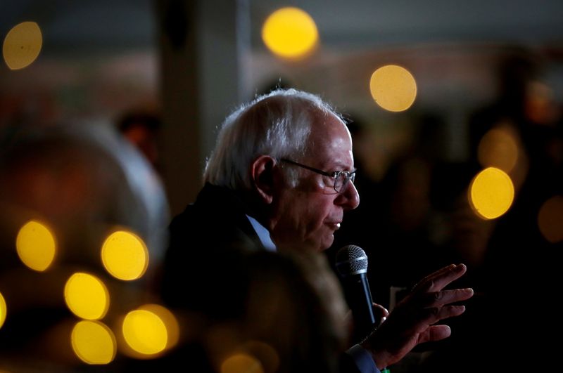 FILE PHOTO: Democratic U.S. presidential candidate Senator Bernie Sanders speaks