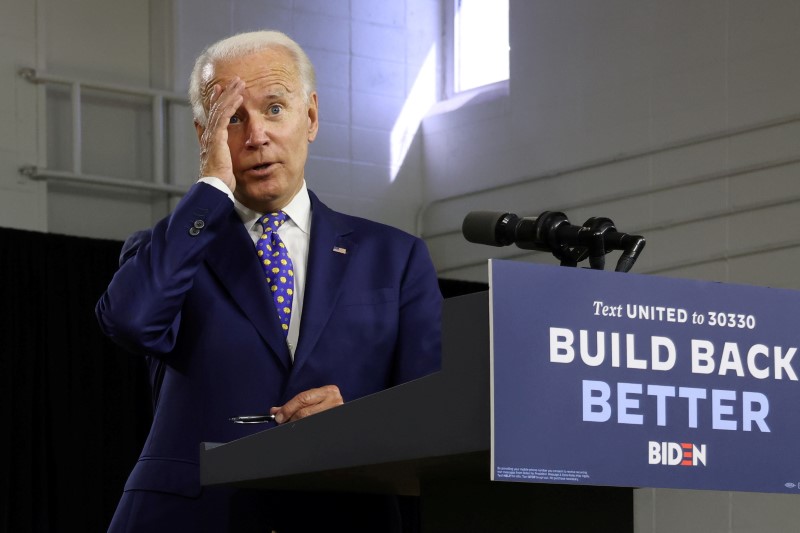 FILE PHOTO: FILE PHOTO: Democratic presidential candidate Joe Biden holds