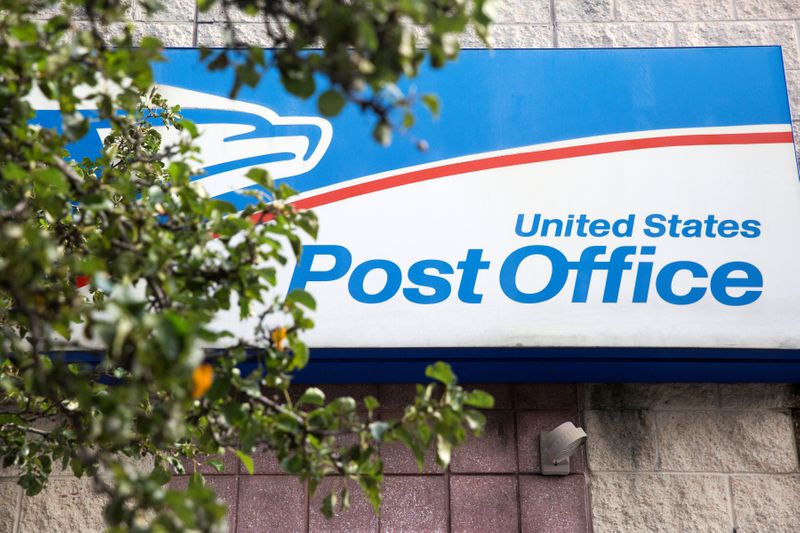 A U.S. Postal Service (USPS) post office is pictured in