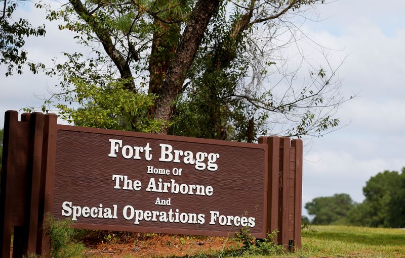FILE PHOTO: A sign of Fort Bragg is seen in