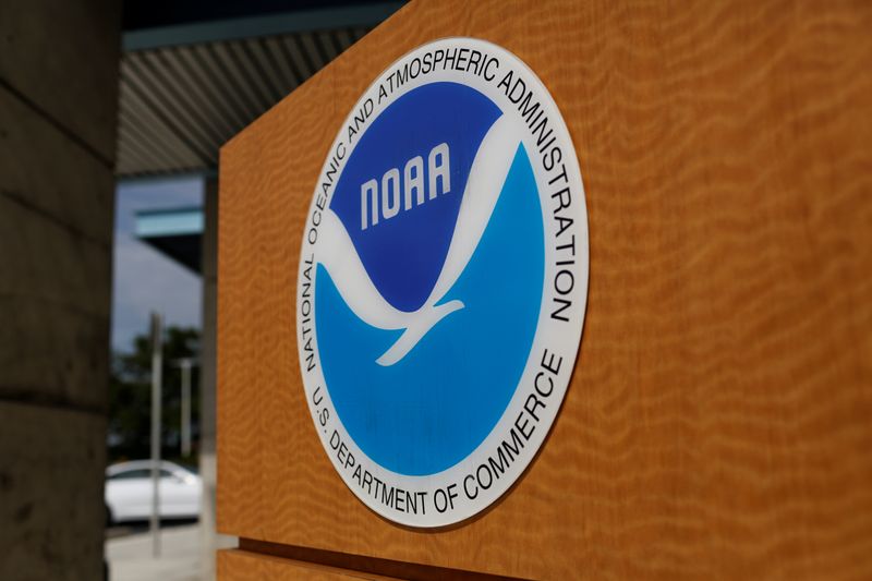 FILE PHOTO: The logo of the National Oceanic and Atmospheric