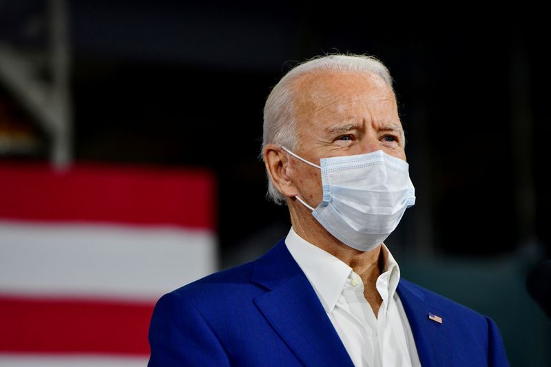 Democratic U.S. presidential nominee Joe Biden campaigns in Manitowoc, Wisconsin