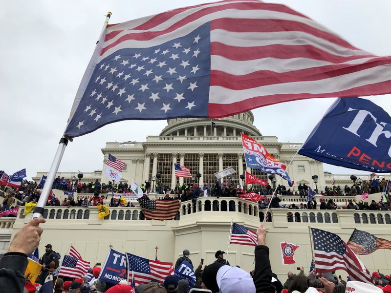 Supporters of U.S. President Donald Trump occupy the U.S. Capitol