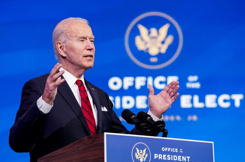 U.S. President-elect Joe Biden outlines coronavirus vaccine administration plan during