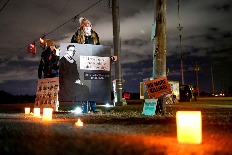 Vigil outside the United States Penitentiary in Terre Haute