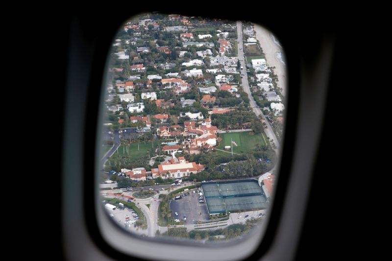 FILE PHOTO: Trump travels to Palm Beach International Airport, Florida