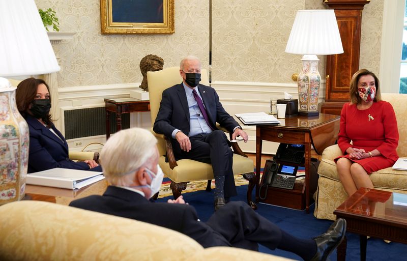 FILE PHOTO: U.S. President Biden meets with House Democratic leaders