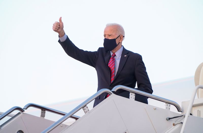 U.S. President Biden departs Washington for weekend travel to Delaware
