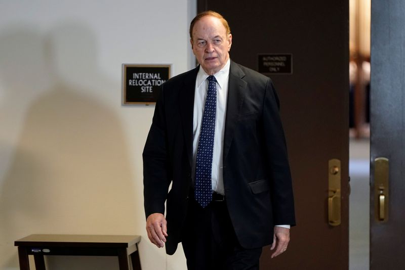 FILE PHOTO: Senator Richard Shelby (R-AL) departs from a lunch