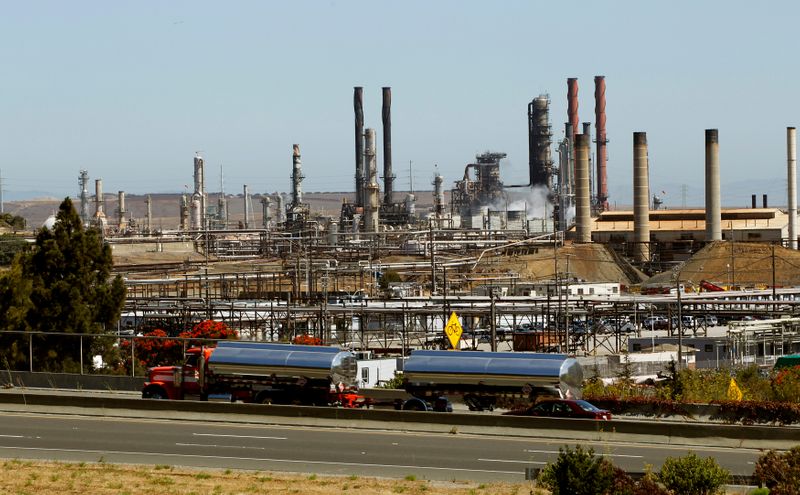 FILE PHOTO: Chevron Corp’s refinery is seen in Richmond