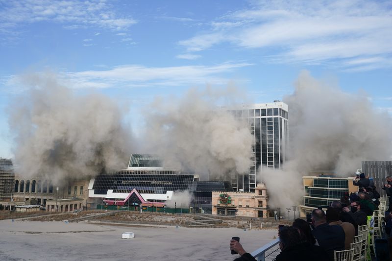 Demolition of Trump Plaza Casino in Atlantic City