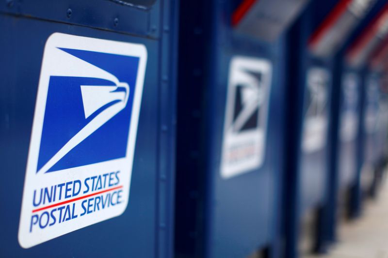 FILE PHOTO: U.S. postal service mail boxes at a post