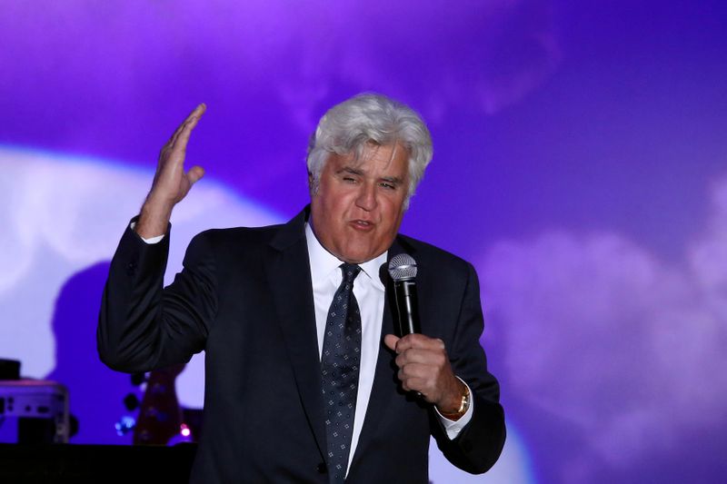 FILE PHOTO: Comedian Jay Leno speaks at the Carousel of