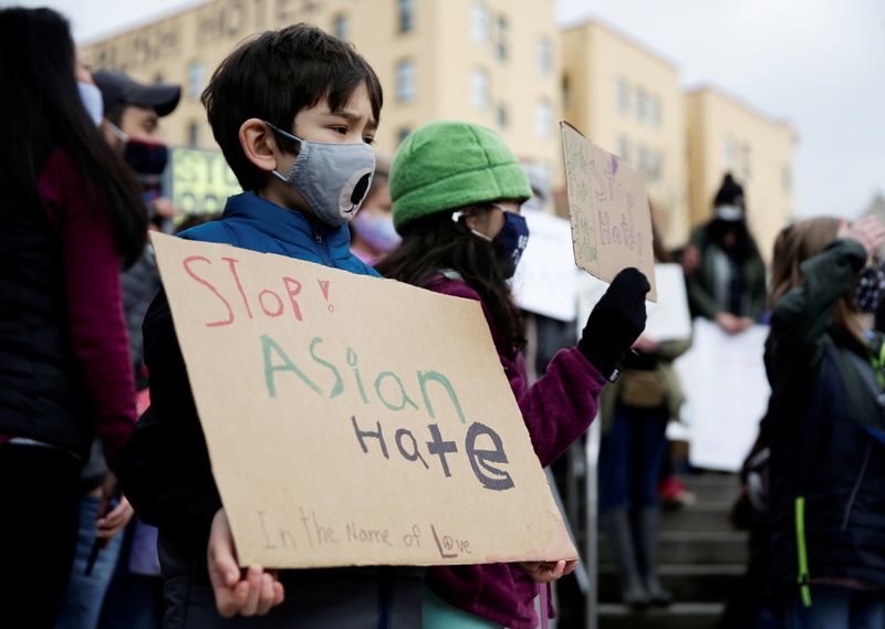 “Kids vs. Racism” rally against anti-Asian hate crimes at Hing