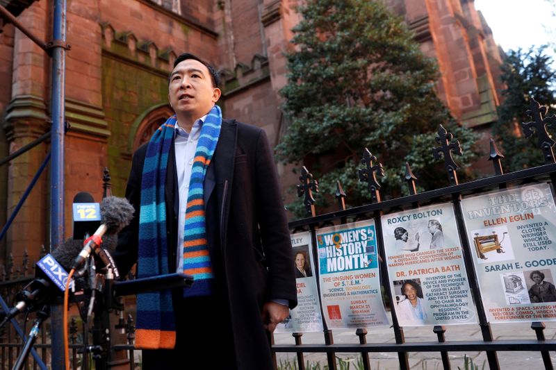 FILE PHOTO: Andrew Yang, Democratic candidate for mayor of New