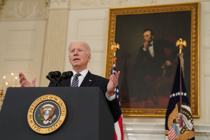 U.S. President Joe Biden delivers remarks on the state of