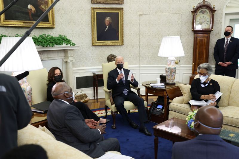 U.S. President Biden meets with members of Congressional Black Caucus