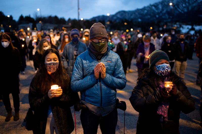 FILE PHOTO: Hundreds gather for candlelight vigil after mass shooting