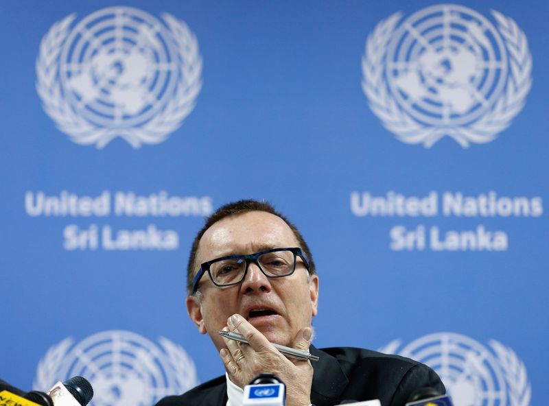 U.N. Under-Secretary for Political Affairs Jeffrey Feltman listens to a
