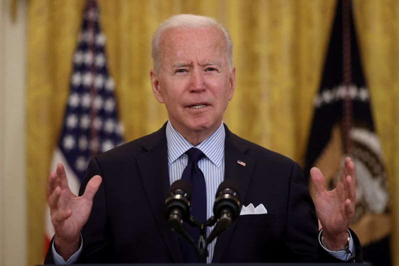 FILE PHOTO: U.S. President Joe Biden delivers remarks on the