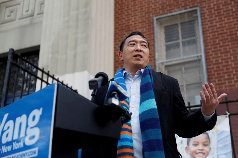 FILE PHOTO: Andrew Yang, Democratic candidate for mayor of New