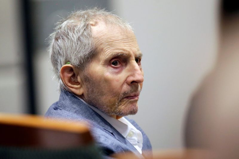 FILE PHOTO: Real estate heir Robert Durst looks over during