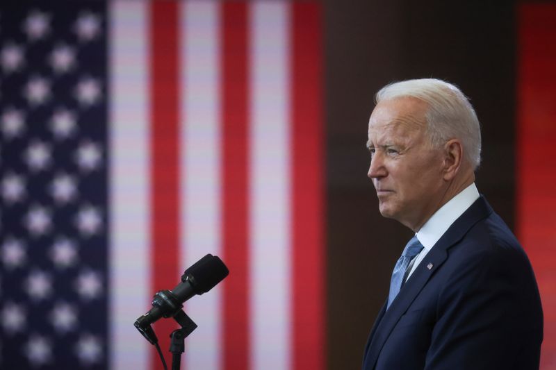 U.S. President Joe Biden delivers remarks on actions to protect