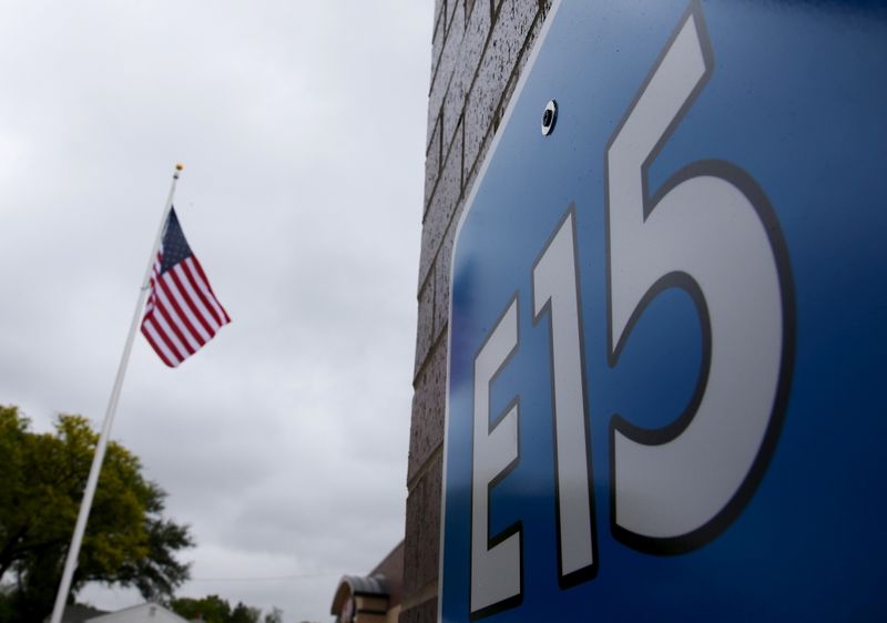 FILE PHOTO: A sign advertising E15, a gasoline with 15%