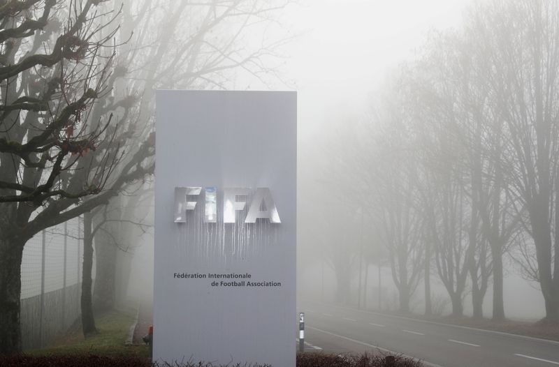 FILE PHOTO: FIFA’s logo is seen in Zurich