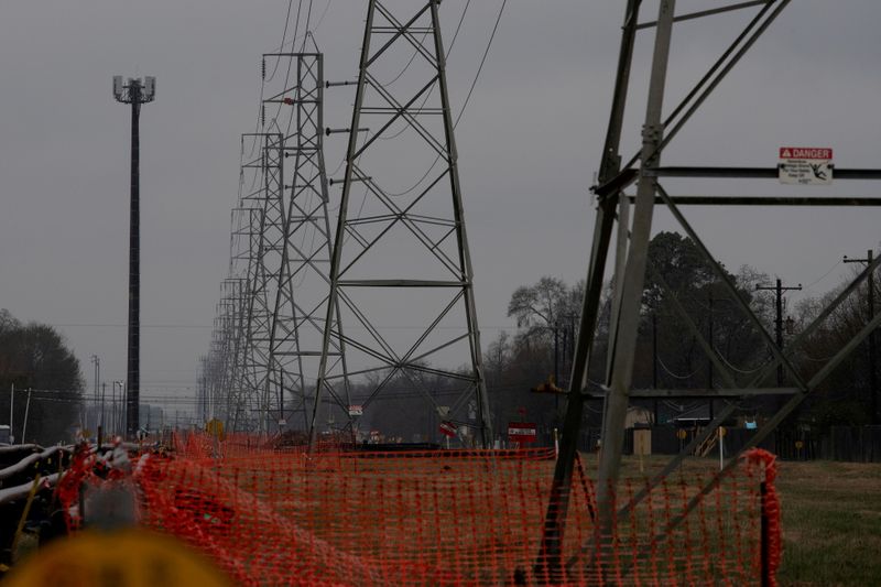 FILE PHOTO: FILE PHOTO: Overhead power lines are seen during